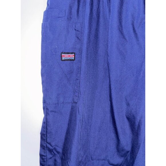 Cherokee Workwear Women's 2XL Navy Blue Scrub Pants Elastic Waist 65% Polyester - Picture 2 of 7